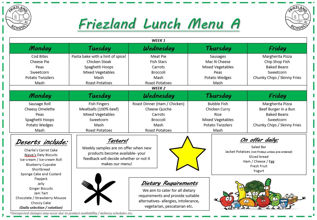 Lunch Menu A